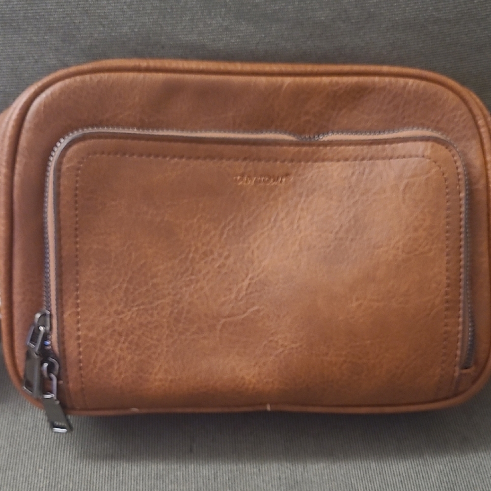 Women's Tan Crossbody Bag - Compact Everyday Organizer